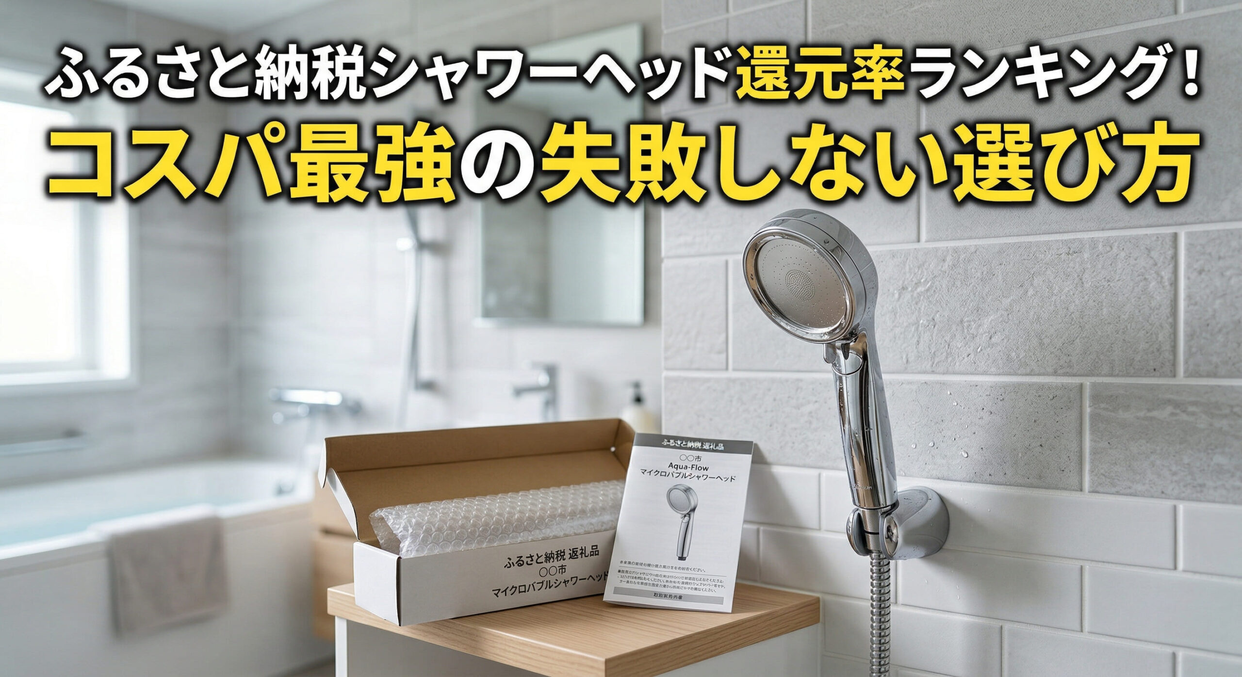 ふるさと納税でシャワーヘッドが届き設置した画像